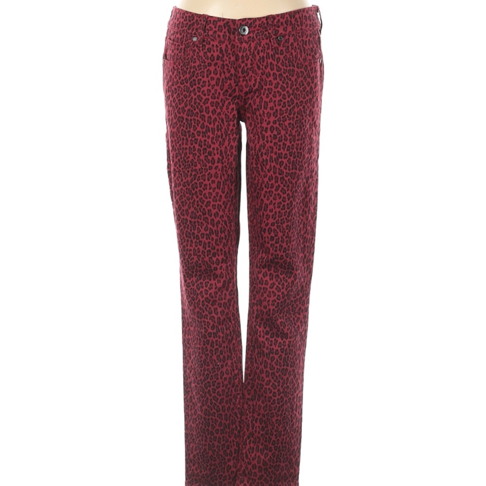 Isaac Mizrahi Jeans NWT Red Leopard Print